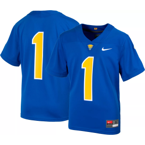 Nike Youth Pitt Panthers #1 Blue Replica Football Jersey, Medium
