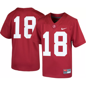 Nike Youth Alabama Crimson Tide #18 Crimson Game Football Jersey, Large, Red