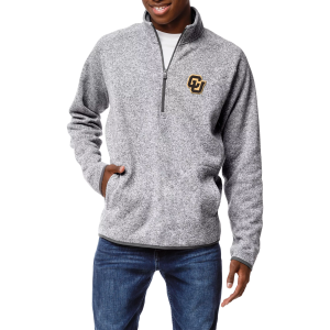 League-Legacy Men's Colorado Buffaloes Grey Saranac Quarter-Zip, XXL, Gray