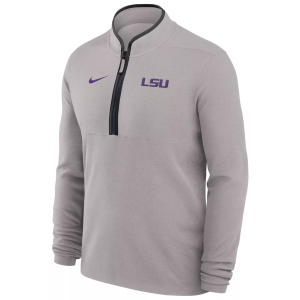 Nike Nike Adult LSU Tigers Victory Pewter Grey 1/2 Zip Sweater, Men's, Medium, Gray - $85.00 at DICK'S Sporting Goods