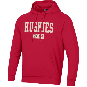 Under Armour Men's Northeastern Huskies Red Rival Fleece Pullover Hoodie, XXL