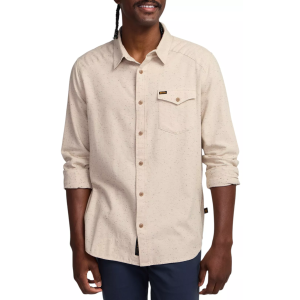 Howler Brothers Men's LA Grange Lightweight Flannel Shirt, Small, Speckled Sand