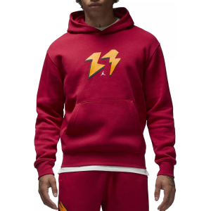 Jordan Men's Flight MVP Fleece Pullover Hoodie, Medium, Cardinal Red