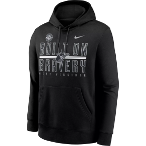 Nike Men's West Virginia Mountaineers Black 'Built on Bravery' Pullover Hoodie, Small