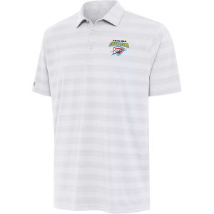 Antigua Adult 2025 NBA Champions Oklahoma City Thunder Tunnel White Polo, Men's, Medium