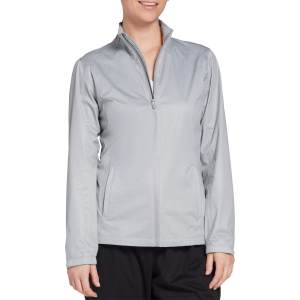 Walter Hagen Women's Full-Zip Golf Rain Jacket, XS, Lt Heather Grey