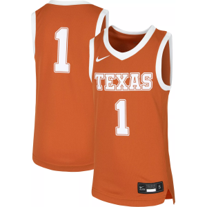 Nike Youth Texas Longhorns #1 Burnt Orange Replica Basketball Jersey, Medium
