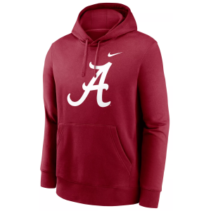 Nike Men's Alabama Crimson Tide Crimson Club Fleece Primary Logo Pullover Hoodie, Small, Red