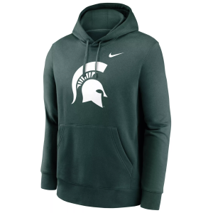 Nike Men's Michigan State Spartans Green Club Fleece Primary Logo Pullover Hoodie, XXL