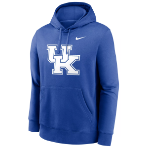 Nike Men's Kentucky Wildcats Blue Club Fleece Primary Logo Pullover Hoodie, Small