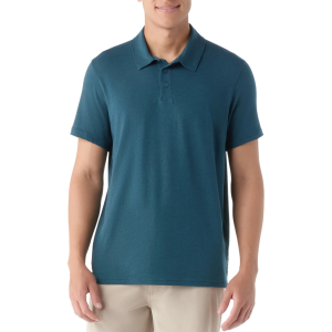 SmartWool Men's Short Sleeve Polo T-Shirt, Small, Twilight Blue