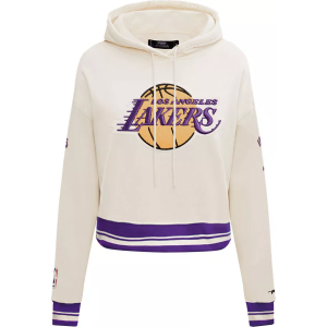 Pro Standard Women's Los Angeles Lakers Cropped Hoodie, XS, White
