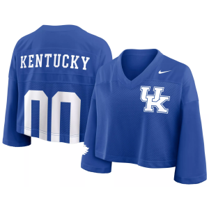Nike Women's Kentucky Wildcats Game Royal Cropped Replica Jersey, Large, Blue