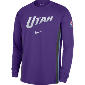 Nike Men's Utah Jazz Purple Pregame Long Sleeve T-Shirt, Medium