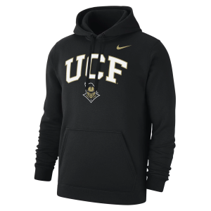 Nike Men's UCF Knights Black Club Fleece Arch Logo Pullover Hoodie, Large