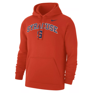 Nike Men's Syracuse Orange Orange Club Fleece Arch Logo Pullover Hoodie, Small