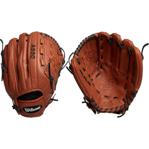 Wilson 12'' Youth A550 Series Glove, Kids, Brown