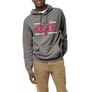 League-Legacy Men's Indiana Hoosiers Grey Heritage Hoodie, Small, Gray