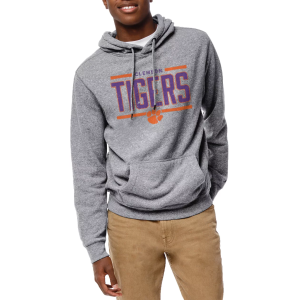 League-Legacy Men's Clemson Tigers Grey Heritage Hoodie, Small, Gray