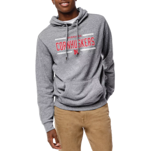 League-Legacy Men's Nebraska Cornhuskers Grey Heritage Hoodie, Small, Gray