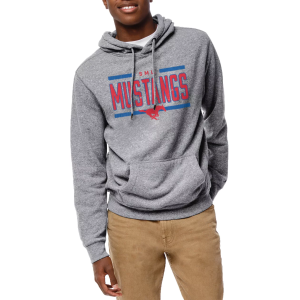 League-Legacy Men's Southern Methodist Mustangs Grey Heritage Hoodie, Small, Gray