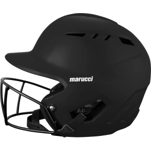 Marucci Women's Duravent Softball Batting Helmet w/ Facemask - L & XL, Black