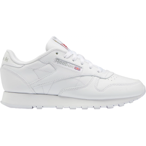 Reebok Women's Classic Leather Running Shoes, Size 5.5, Wht/Wht/Grey