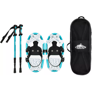 Cascade Mountain Tech Youth Snowshoes, Kids, Polar White