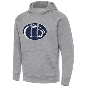 Antigua Men's Penn State Nittany Lions Grey Heather Victory Pullover Hoodie, Small, Gray