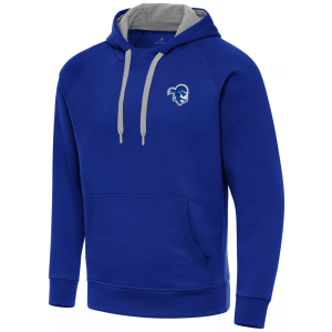 Antigua Men's Seton Hall Seton Hall Pirates Dark Royal Victory Pullover Hoodie, Small, Blue