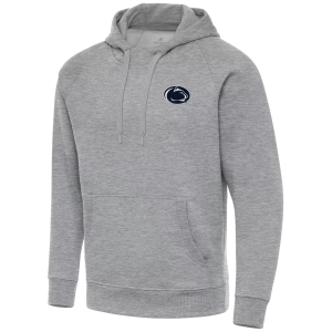 Antigua Men's Penn State Nittany Lions Grey Heather Victory Pullover Hoodie, Small, Gray