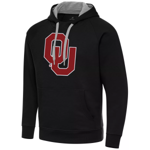 Antigua Men's Oklahoma Sooners Black Victory Pullover Hoodie, Small