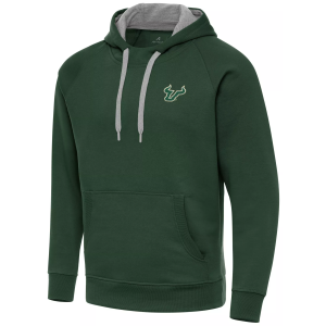 Antigua Men's South Florida Bulls Dark Pine Victory Pullover Hoodie, Small, Green