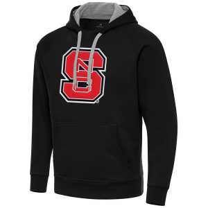 Antigua Men's NC State Wolfpack Black Victory Pullover Hoodie, Small