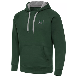 Antigua Men's Hawai'i Warriors Dark Pine Victory Pullover Hoodie, Small, Green