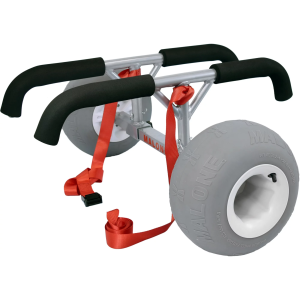 Malone Auto Racks TraverseHD-S Bunk Style Heavy Duty Canoe/Kayak Cart (with balloon beach tires), Gray