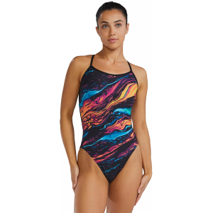 TYR Women's Durafast Elite Solid Trinityfit One Piece Swimsuit, Size 30, Magmata