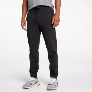VRST Men's Recharge Pebble Fleece Pant, Medium, Pure Black Heather