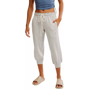 FP Movement Women's Flutter Cropped Joggers, XS, Heather Grey