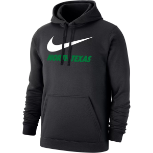 Nike Men's North Texas Mean Green Black Club Fleece Logo Pullover Hoodie, Large