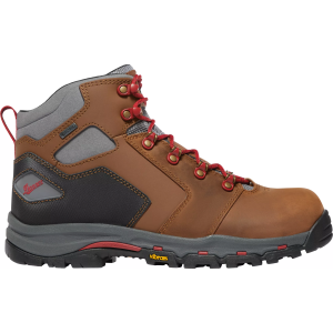 Danner Men's Vicious 4.5" Waterproof Work Boots, 8 W, Brown/Red