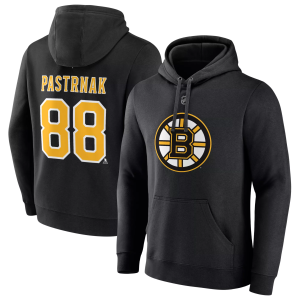NHL Adult Boston Bruins David Pastrnak #88 2024-2025 Black Pullover Hoodie, Men's, Small