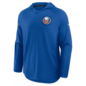NHL Men's New York Islanders Blue Authentic Pro Rink Lightweight Pullover Hoodie, Small