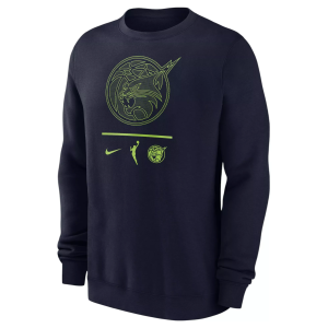 Nike Men's Minnesota Lynx Navy Club Logo Crew Neck Sweatshirt, XXL, Blue