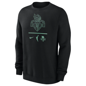 Nike Men's New York Liberty Black Club Logo Crew Neck Sweatshirt, Small