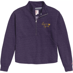 League-Legacy Women's LSU Tigers Purple Victory Quarter-Zip Pullover, XL