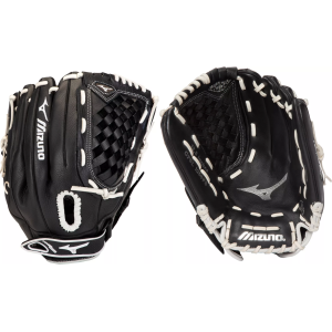Mizuno 12.5'' Girls' Prospect Select Series Softball Glove, Black/White