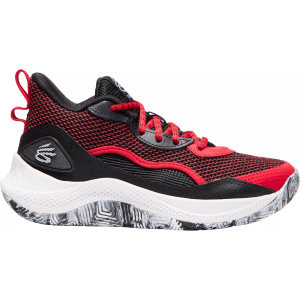 Under Armour Kids' Grade School Curry 3Z 24 Basketball Shoes, Size 5, Black/Red/White