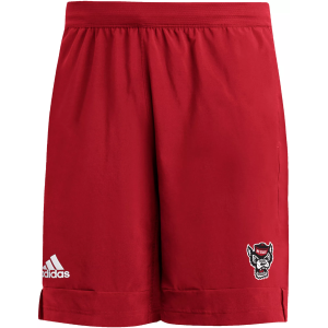 adidas Men's NC State Wolfpack Power Red 9" Heat Ready Woven Shorts, Small