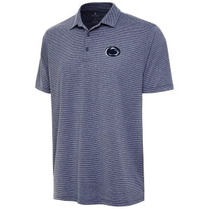 Antigua Men's Penn State Nittany Lions Navy Heather Scheme Polo, Small, Blue